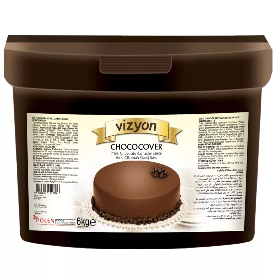 Vizyon Chococover Sütlü Çikolatalı Ganaj Sosu 6 Kg