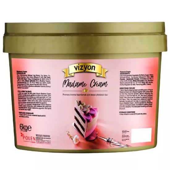 Vizyon Madame Cream Prenses Krema Hazırlama Bazı 6 Kg