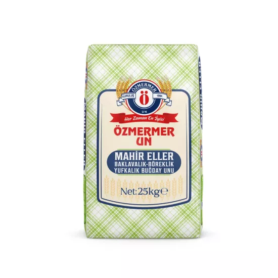 Özmermer Mahir Eller Baklavalık Böreklik Yufkalık Buğday Unu 25 Kg Kraft Ambalaj