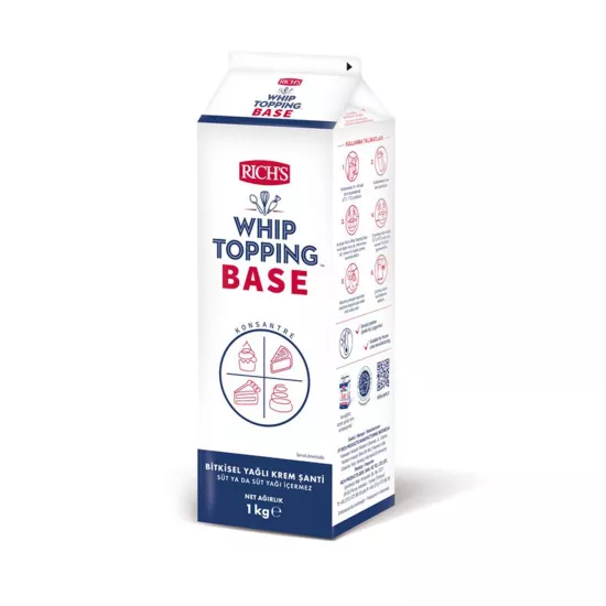 Rich’s Whip Topping Base 1 kg – Bitkisel Yağlı Dondurulmuş Krem Şanti