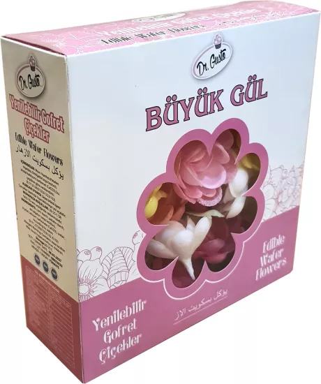 Dr. Gusto Yenilenebilir Gofret Büyük Gül Yaprağı 25 Büyük Gül 75 Jumbo Yaprak