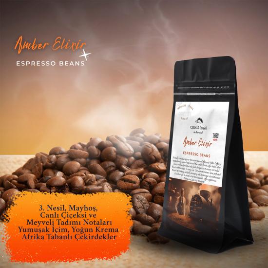 C.O.M. & Lowell - Amber Elixir Espresso Kahve Çekirdekleri 250 Gr.