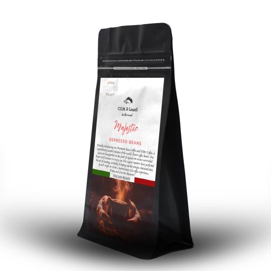 C.O.M. & Lowell - Majestic Espresso Kahve Çekirdekleri 250 Gr.