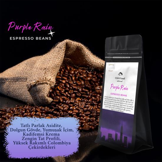 C.O.M. & Lowell - Purple Rain Espresso Kahve Çekirdekleri 250 Gr.