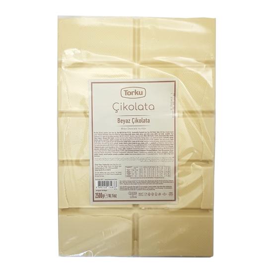 Torku Kuvertür Beyaz (Fildişi) Çikolata Blok 2,5 Kg. (Ücretsiz Kargo)