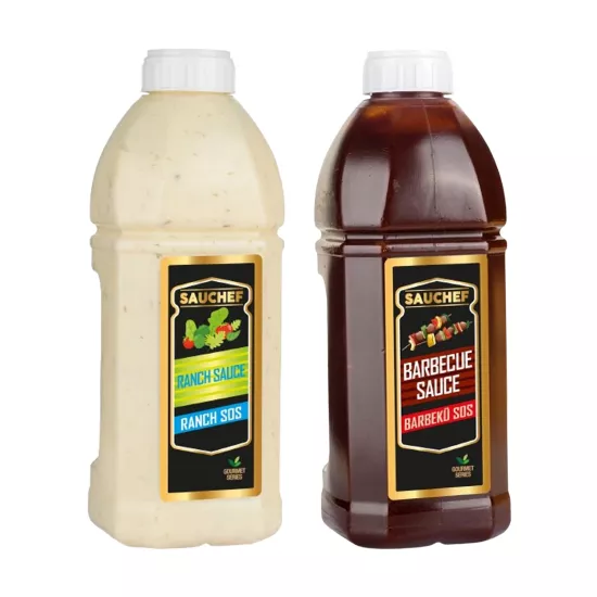 auchef 2’li Sos Seti  Barbekü Sos 2300 g & Ranch Sos 2000 g