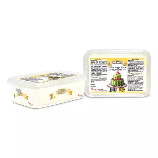 Vizyon Sarı Şeker Hamuru 1 Kg  Pasta Kaplama ve Dekoratif Kullanım