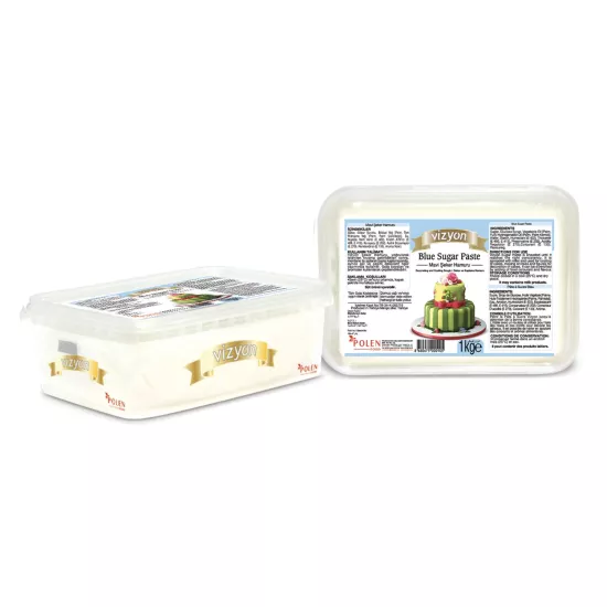 Vizyon Mavi Şeker Hamuru 1 Kg Pasta Kaplama ve Dekoratif Kullanım
