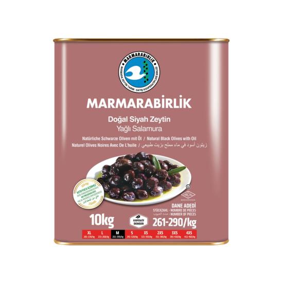 Marmarabirlik Siyah Zeytin Yağlı Salamura M (261-290) 10 Kg.