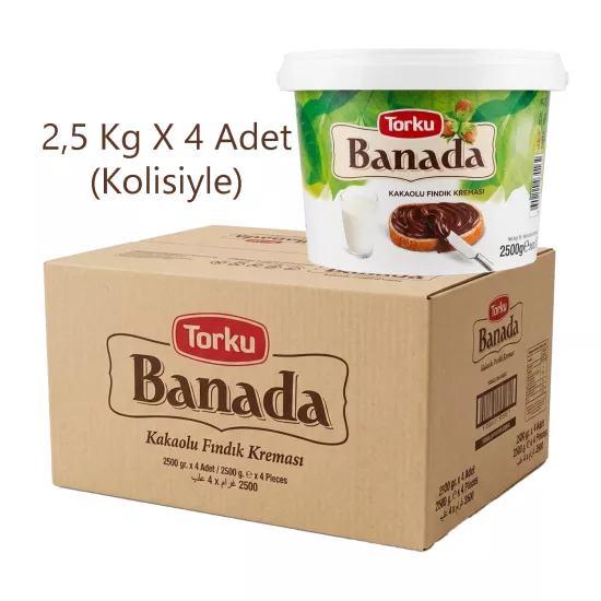 Torku Banada Kakaolu Fındık Kreması 2,5 Kg X 4 Adet (Kolisiyle)