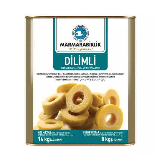Marmarabirlik Yeşil Dilimli Zeytin 8 Kg.