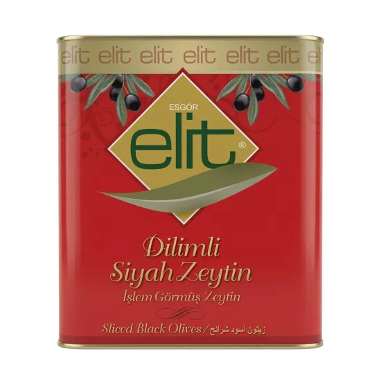 Elit Dilimli Siyah Zeytin 8 kg Sofralık Salamura İşlem Görmüş Zeytin