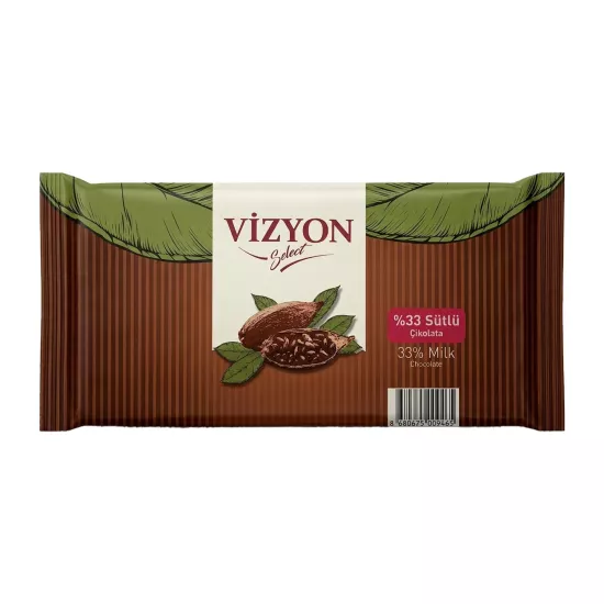 Vizyon Select Sütlü Kuvertür Çikolata %33 Kakao 2,5 Kg
