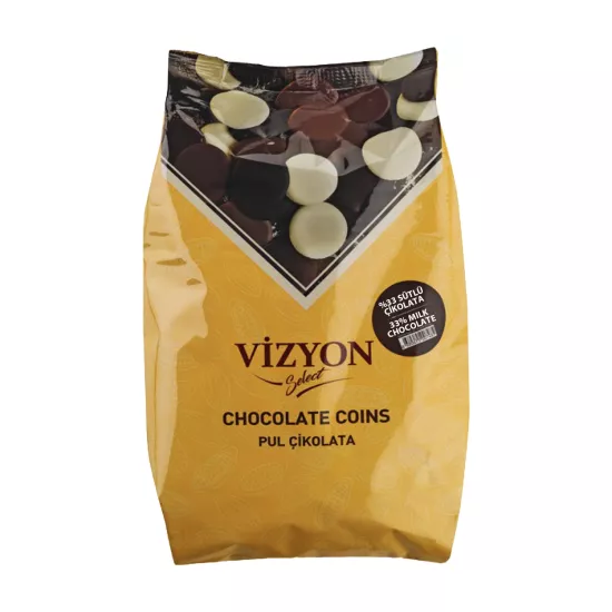 Vizyon Select Sütlü Pul Çikolata %33 Kakao 2,5 Kg