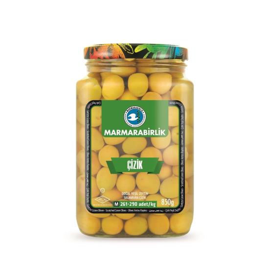 Marmarabirlik Çizik Yeşil Zeytin M (261-290) 850 gr.