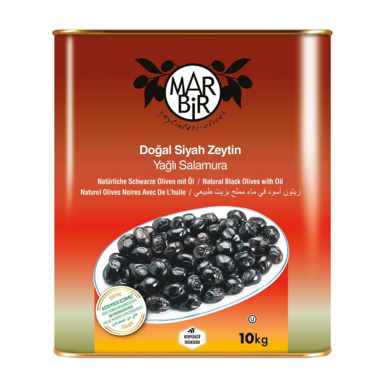 MarBir Siyah Zeytin Yağlı Salamura L (231-260) 10 Kg