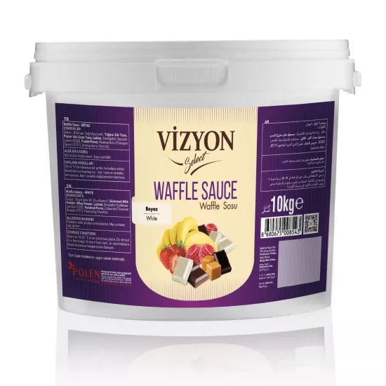 Vizyon Select Beyaz Çikolata Aromalı Waffle Sosu 10 Kg