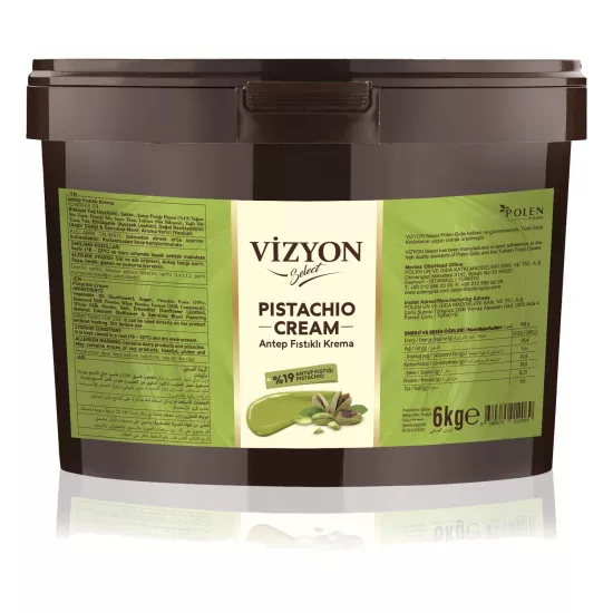 Select %19 Antep Fıstıklı Krema 6 kg - Profesyonel Pasta ve Dolgu Kreması