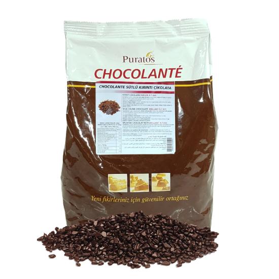 Puratos Chocolante Bitter Kırıntı Çikolata Parlak 4X7 mm (1 Kg)