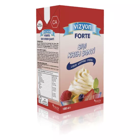 Vizyon Forte Sıvı Krem Şanti 1 L X 12 Adet (Kolisiyle)