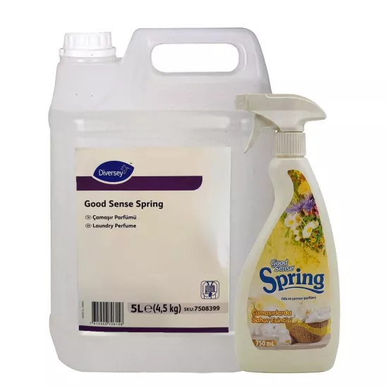 Diversey Good Sense Spring Çamaşır ve Oda Parfümü Seti (5 L + 750 ml)