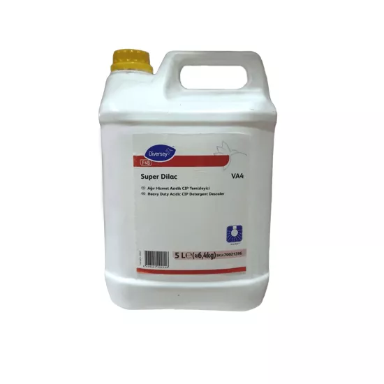 Diversey Super Dilac VA4 Ağır hizmet Tipi Asidik CIP Deterjan Kireç Çözücü 5L