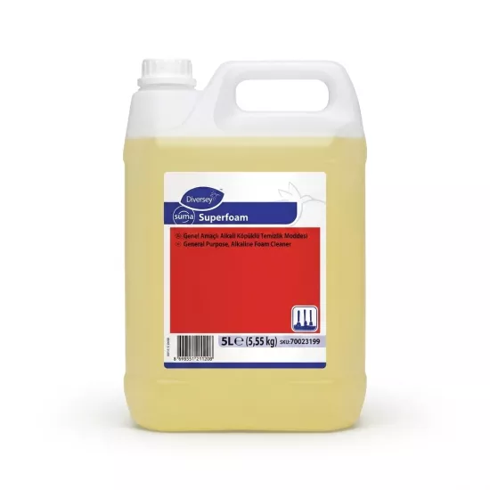 Diversey Suma Superfoam Genel Amaçlı Alkali Köpüklü Temizlik Maddesi 5 L