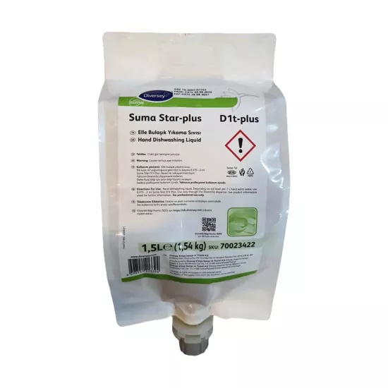 Diversey Suma Star-plus D1t-plus Elde Bulaşık Yıkama Deterjanı 1.5L
