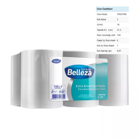 Diversey Belleza Extra Smart Eye Havlu 150m*6 Rulo
