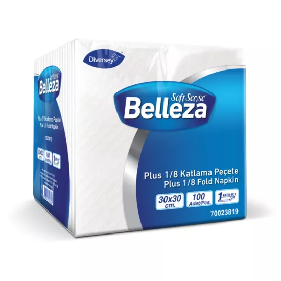 Diversey Belleza Plus 1/8 Katlama Peçete 30x30 cm 100’lü x 24 Paket