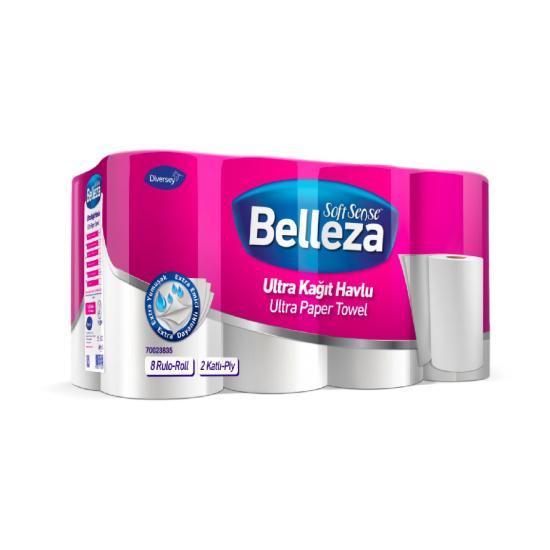 Diversey Belleza Ultra Kağıt Havlu 8 Rulo*3 Paket