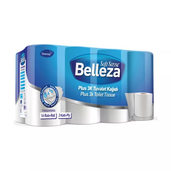 Diversey Belleza Plus 3 Katlı Tuvalet Kağıdı 150 Yaprak 48 Adet (12 Rulo x 3 Paket)
