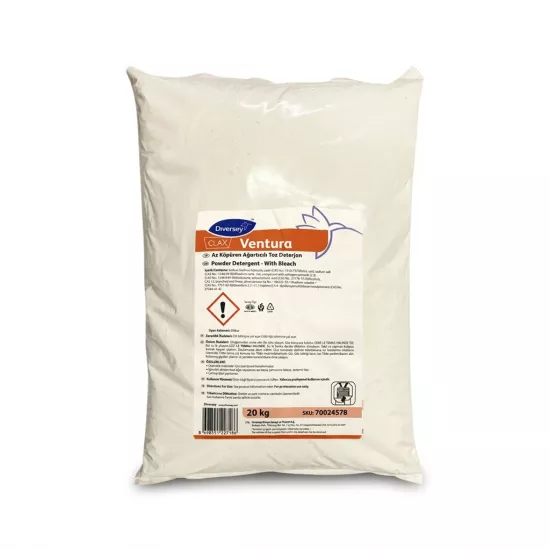 Diversey Clax Ventura Az Köpüren Ağartıcılı Toz Çamaşır Deterjanı 20 Kg