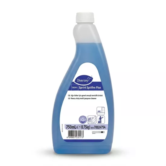 Diversey Taski Sprint Spitfire Plus Ağır Kirler İçin Genel Temizlik Ürünü 750 Ml X 6 Adet