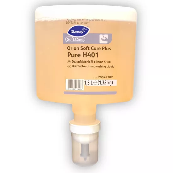 Diversey Orion Soft Care Plus Pure H401 Dezenfektanlı El Yıkama Sıvısı 1,3 L