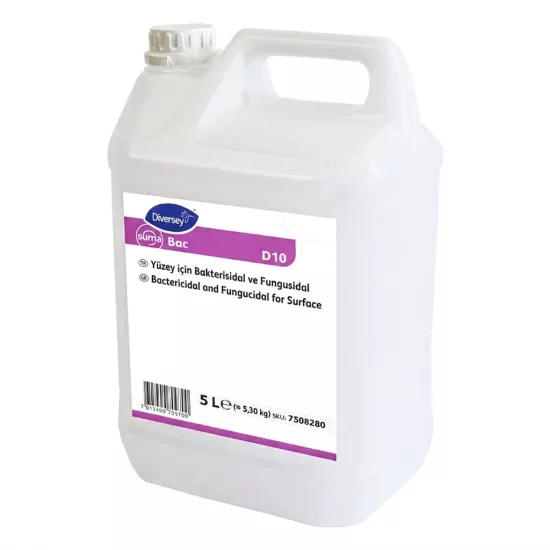 Diversey Suma Bac D10 Dezenfektanlı Yüzey Deterjanı 5 L (Bakterisidal + Fungisidal)