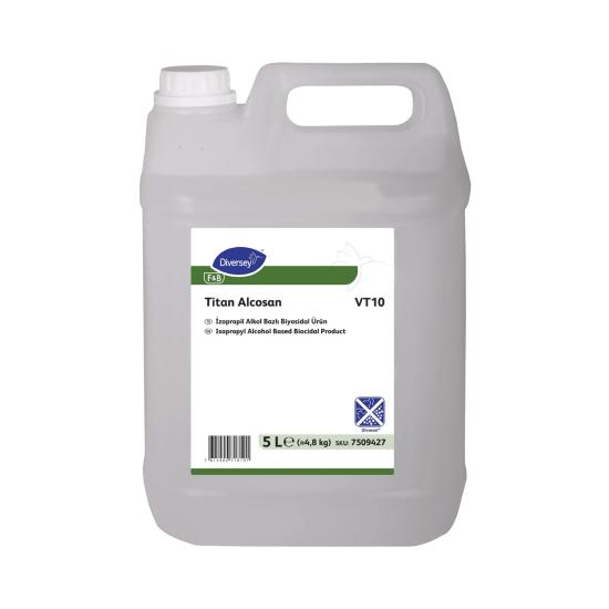 Diversey Titan Alcosan VT10 Yüzey Dezenfektanı Biyosidal Ürün 5L/ 4,8 Kg