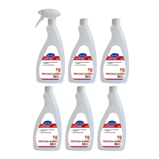 Diversey Suma Grill D9 Fırın ve Izgara İçin Yağ Çözücü 750 Ml X 6 Adet