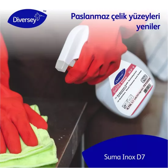Diversey Suma Inox Classic D7.1 Paslanmaz Çelik Temizleyici ve Parlatıcı 0,75 L