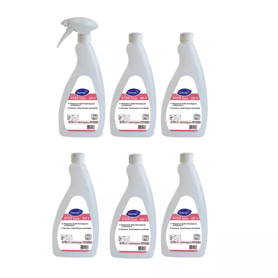 Diversey Suma Inox Classic D7.1 Paslanmaz Çelik Temizleyici ve Parlatıcı 750ml X 6 Adet