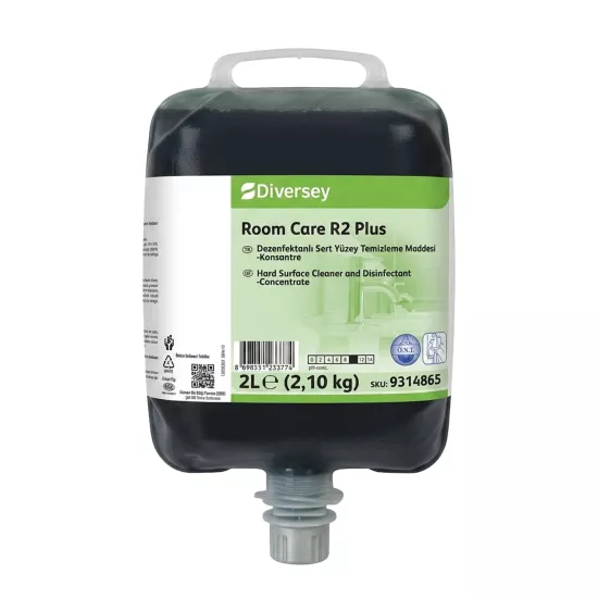 Diversey Room Care R2 Plus Konsantre Dezenfektanlı Sert Yüzey Temizleyici 2 x 2 L (4 L)