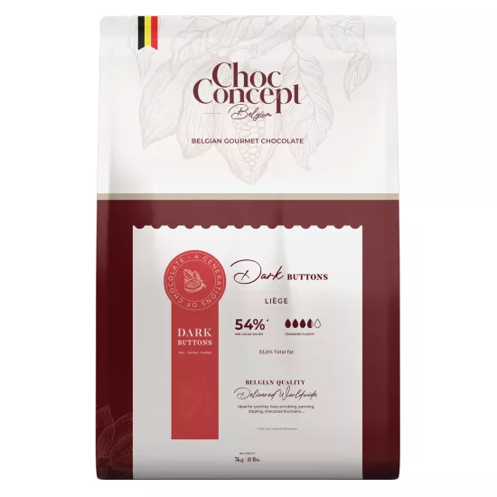 ChocConcept Liège Bitter Pul Belçika Çikolatası 5 kg (Min. %54 Kakao)