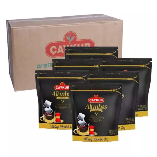 Çaykur Altınbaş Klasik Demlik Poşet Çay 1000 Gr (200 Adet x 5 Gr) X 6 Adet