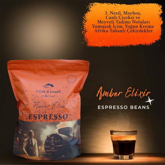 C.O.M. & Lowell - Amber Elixir Espresso Kahve Çekirdekleri 1000 Gr.
