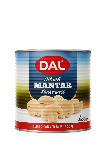 Dal Dilimli Mantar Konservesi 2550g