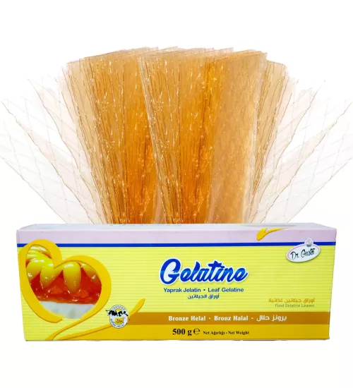 Dr. Gusto Yenilebilir Yaprak Jelatin 500 g – Helal Sertifikalı Sığır Jelatini