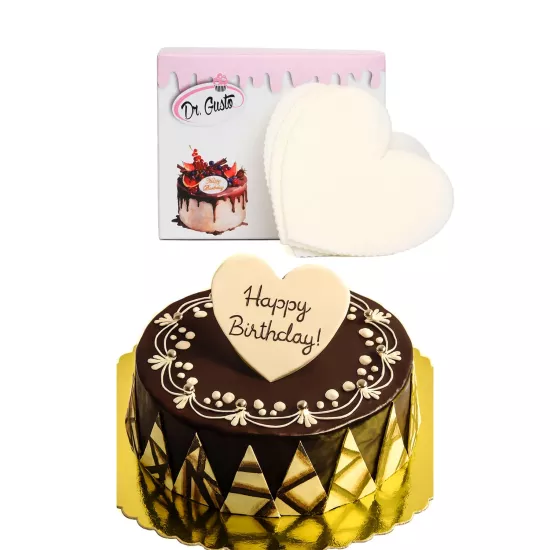 Dr. Gusto Yenilebilir Kalp Şekilli Gofret Yazı Plakası 24 Adet