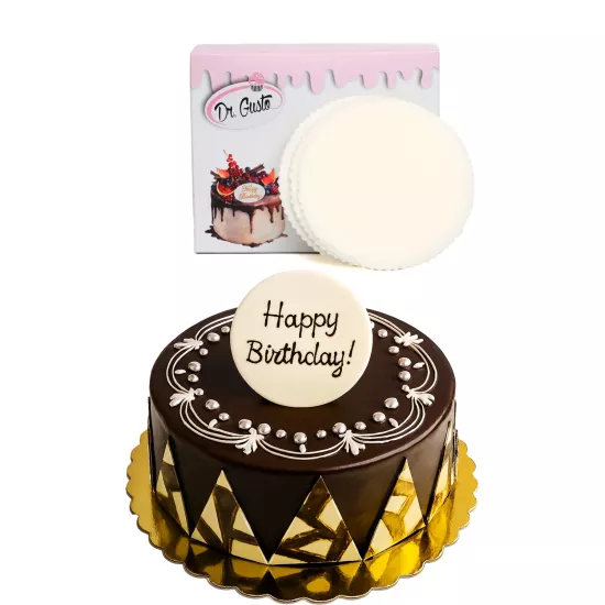 Dr. Gusto Yuvarlak Yenilebilir Gofret Yazı Plakası 6,5 cm Çapında X 24 Adet