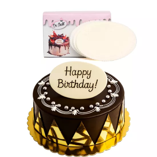 Dr. Gusto Oval Yenilebilir Gofret Yazı Plakası 8,5 x 5,5 cm 24 Adet