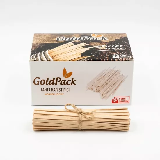 Ahşap Çay Karıştırma Çubuğu - Tek Kullanımlık Tahta Kaşık - 400’lü Paket